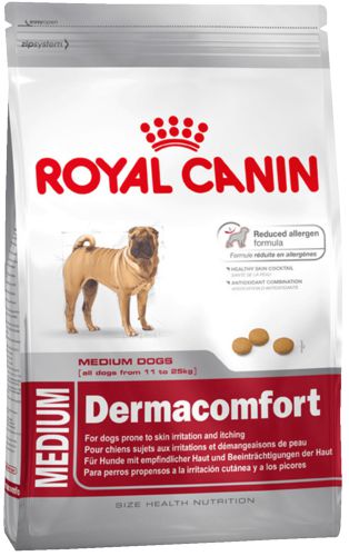Диета Royal Canin MEDIUM DERMACOMFORT для собак при раздражении и зуде, 3 кг