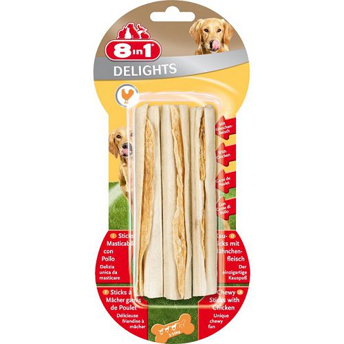 8in1 Delights Sticks Курица жевательные палочки для собак, 3 шт.