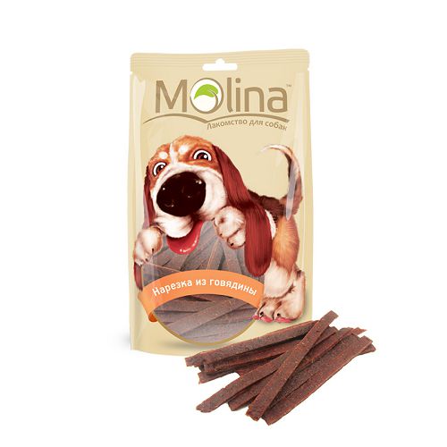 Лакомство Molina "Нарезка из говядины" для собак, 80 г
