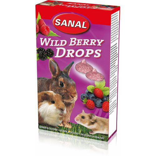 SK7400 SANAL Wild Berry Drops Лесная Ягода для грызунов, 45 г