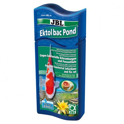 JBL Ektol bac Pond Plu препарат для борьбы с бактериальными инфекциями прудовых рыб, 500 мл