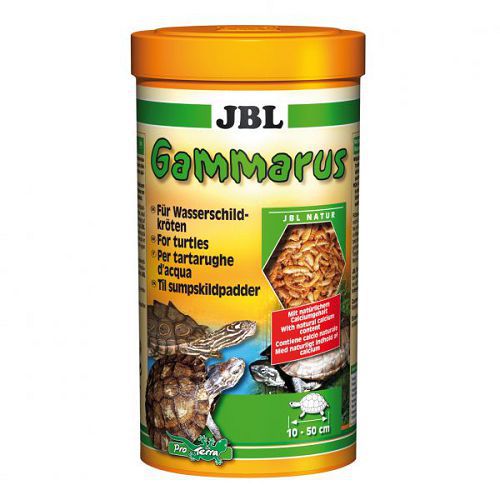Корм-лакомство JBL Gammarus для водных черепах, очищенный гаммарус, 1 л
