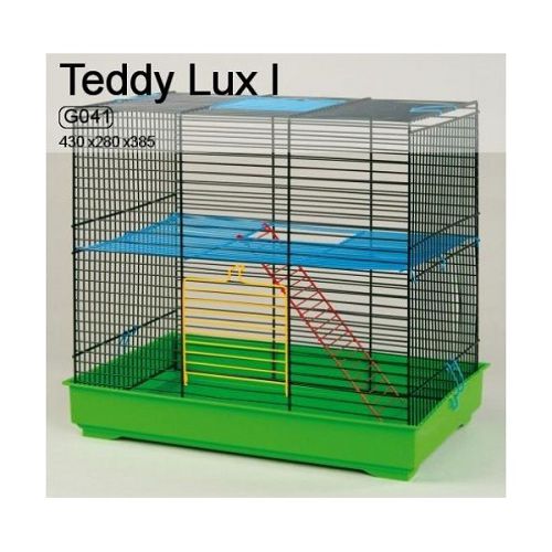 Клетка INTER ZOO TEDDY LUX I для грызунов, цветная, 430X280X385 мм