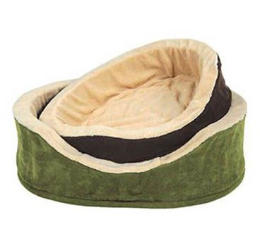 Лежак Petmate AP LOUNGER ASST PLUSH/SUEDE SMALL для собак, с бортиками, овальный, 58Х42Х20 см