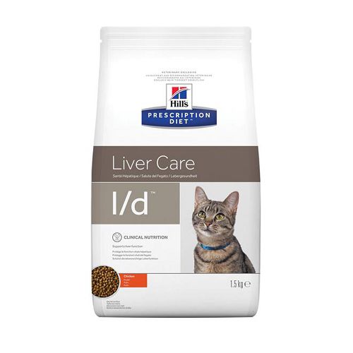 Диета Hill`s Prescription Diet l/d для кошек при заболеваниях печени, 1,5 кг