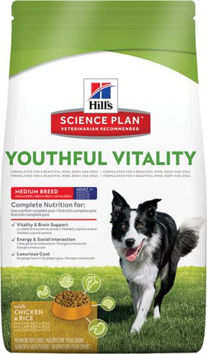 Корм Hill's Science Plan Canine Adult 7+ Youthful Vitality Medium Breed для пожилых собак средних пород, с курицей