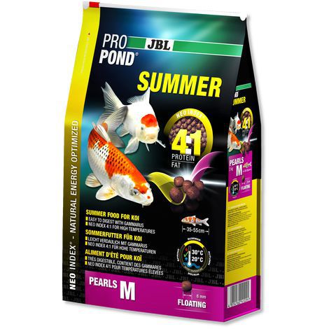 Корм JBL ProPond Summer M основной летний для средних карпов кои, гранулы 4,1 кг (12 л)