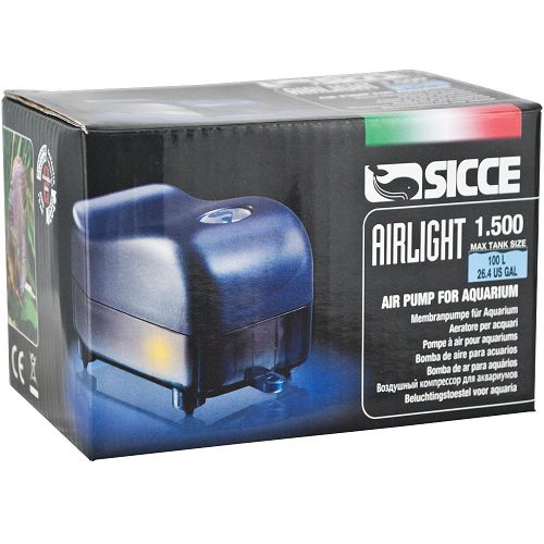 Компрессор аквариумный SICCE AIRlight 1500 одноканальный, 90 л/ч, 50х95хh57 мм