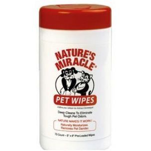 Салфетки влажные очищающие Natures Miracle Pet Wipes для собак и кошек, 70 шт.