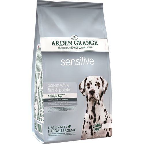 Корм Arden Grange Adult sensitive для взрослых собак с деликатным желудком, чувствительной кожей