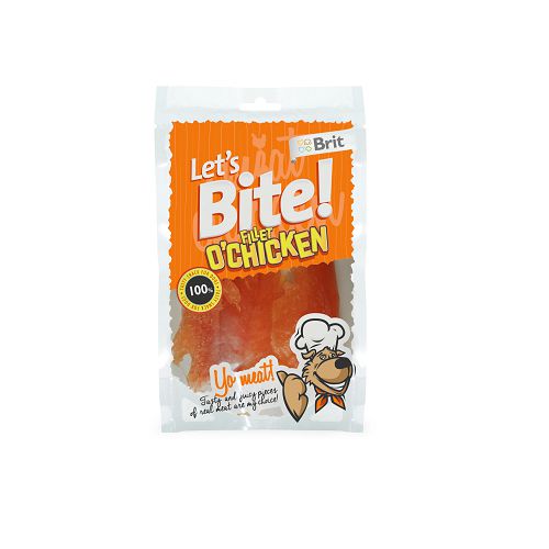 Лакомство Brit Let's Bite Fillet o'Chicken "Куриная грудка" для собак, 80 г
