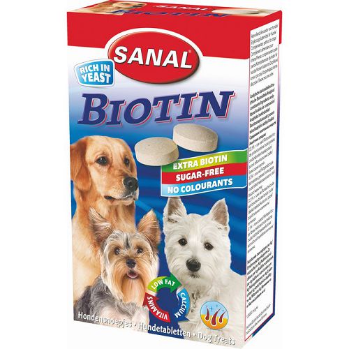 SANAL Дог Биотин для здоровой кожи и шерсти, 120 мг в таблетке