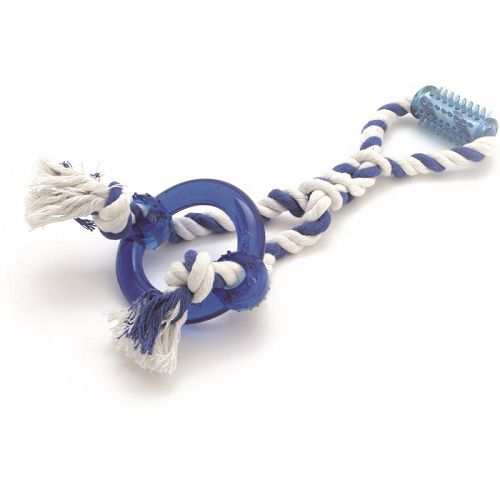COMFY ZIBI веревка с синим кругом из пластмассы для собак