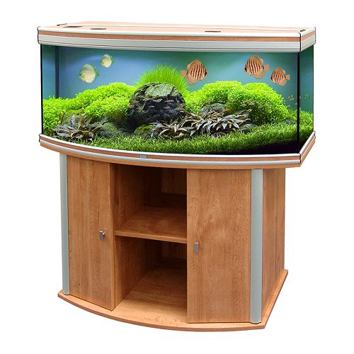 Аквариум с тумбой AQUATLANTIS AMBIANCE HORIZON 120 дуб, 255 л, 120х46x130 см 2х30w T8. Фильтр Biobox 2 от интернет-магазина STELLEX AQUA