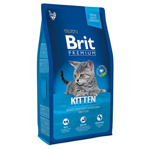 Корм Brit Premium Cat Kitten для котят, курица в лососевом соусе