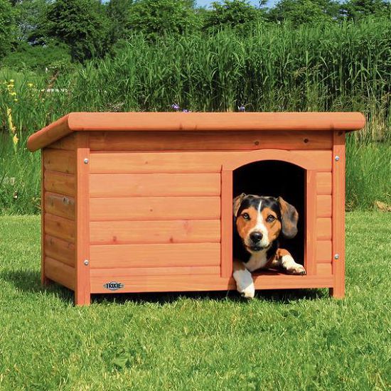 Будка TRIXIE natura с плоской крышей, для собак, L: 104х72х68 см,  коричневый - Большой выбор кормов в интернет-зоомагазине Дивный Мир