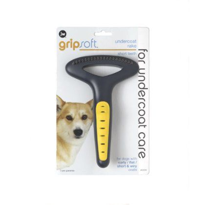 Расческа-грабли J.W. Grip Soft Undercoat Rake-ShortbTeeth для собак, короткие зубья