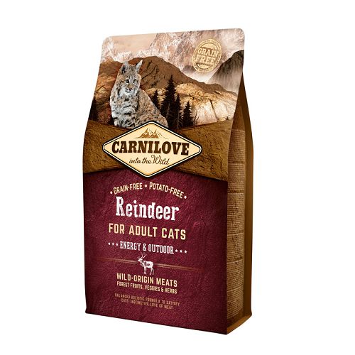 Корм Carnilove Reindeer for Adult Cats-Energy&Outdoor для активных кошек, северный олень