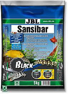 JBL Sansibar BLACK декоративный грунт для аквариума, черный, 10 кг