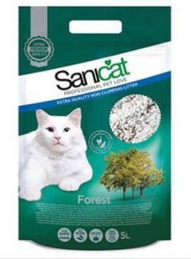 Наполнитель SANICAT PROFESSIONAL FOREST MULTIPLE CAT впитывающий с лесным ароматом, 5 л (2,6 кг)