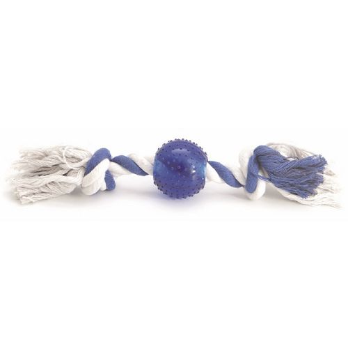 COMFY ZIBI веревка с синим мячом из пластмассы для собак, 32 см