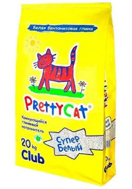 Наполнитель PrettyCat Супер белый бентонитовый комкующийся для кошачьего туалета