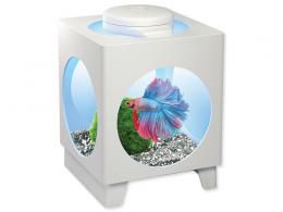 Tetra Betta Projector аквариум белый, свет на батарейках, 1,8 л
