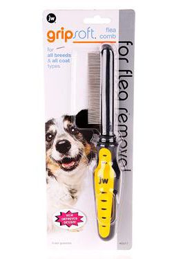 Расческа J.W. Grip Soft Dog Flea Comb для вычесывания блох у собак, частая