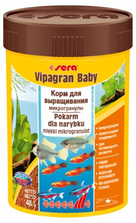 Корм Sera VIPAGRAN BABY для молоди рыб, микрогранулы 100 мл