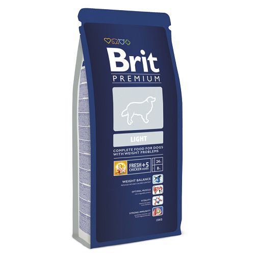 Корм Brit Premium Light для собак, склонных к полноте Корм Brit Premium Light для собак, склонных к полноте