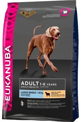 Корм Eukanuba Adult Large Breed для чувствительных собак крупных пород, ягненок с рисом