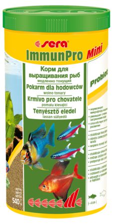 Основной корм Sera ImmunPro Mini для рыб размером до 4 см, гранулы 1000 мл