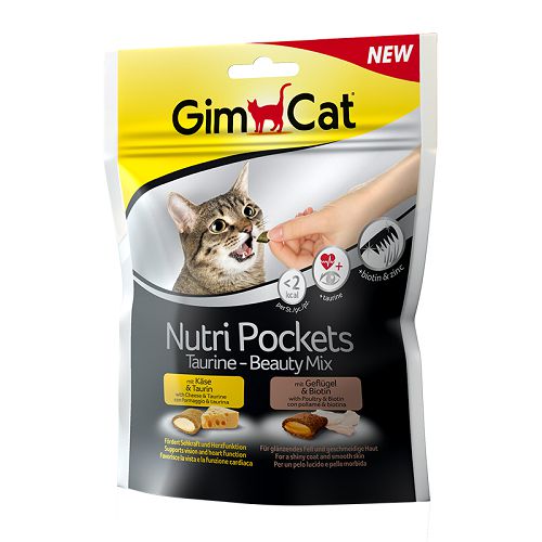 Подушечки Gimcat "NutriPockets Taurine-Beauty Mix" для кошек, 150 г