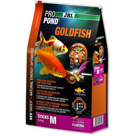 Корм JBL ProPond Goldfish M основной для средних золотых рыбок, палочки 0,4 кг (3 л)