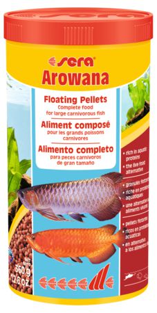 Основной корм Sera AROWANA для крупных плотоядных рыб, гранулы 1 л