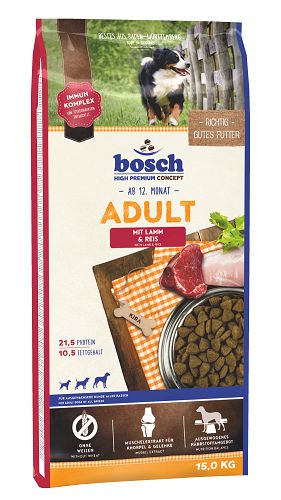 Корм Bosch Adult Lamb&Rice для взрослых собак, ягненок с рисом