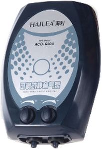 Компрессор аквариумный Hailea Adjustable silent 6604, регулятор потока, 2 канала, 4 Вт, 2х4,5 л/мин