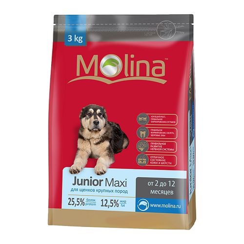 Корм Molina Junior Maxi для щенков крупных пород
