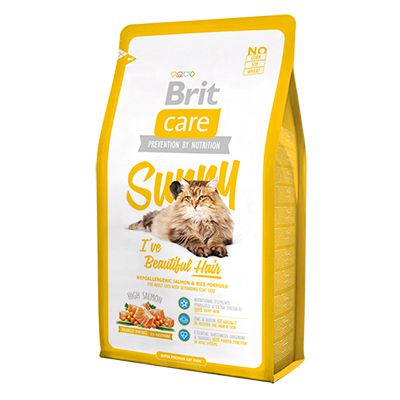 Корм Brit Care Cat Sunny Beautiful Hair для кошек, для ухода за кожей и шерстью