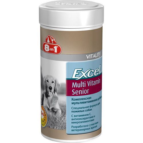 8in1 Мультивитамины для пожилых собак, 70 таблеток, 250 мл