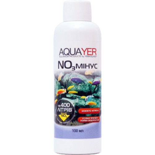 Средство AQUAYER NO3 минус, для снижения нитратов в аквариуме, 100 мл