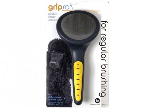 Щетка-пуходерка J.W. Grip Soft Slicker Brush для собак и кошек, большая