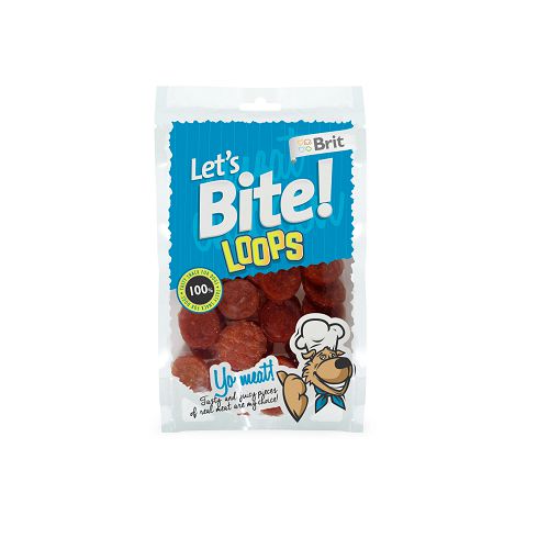 Лакомство Brit Let's Bite Loops "Колечки" для собак, 80 г