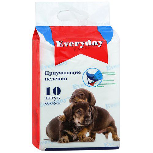 Пеленки EVERYDAY гелевые для животных, 60х45 см, 10 шт.