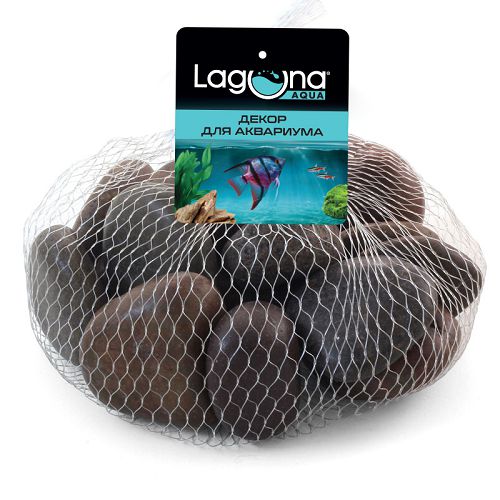 Галька Laguna коричневая S/RM, 1 кг, 30-60 мм
