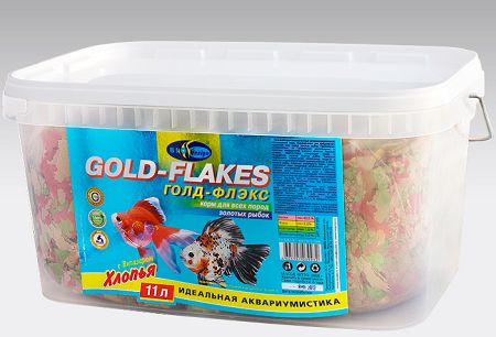 Корм Biodesign ГОЛД-ФЛЭКС для золотых рыб, хлопья 20 л