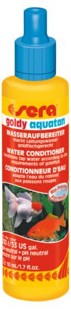 Кондиционер Sera AQUATAN GOLDY для подготовки воды в аквариумах с золотыми рыбками, 50 мл