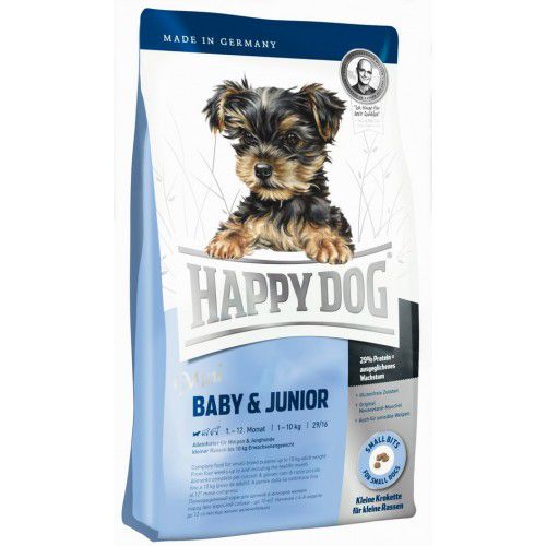 Корм HAPPY DOG MINI BABY+JUNIOR для щенков мелких пород до 10 кг с 4 недель
