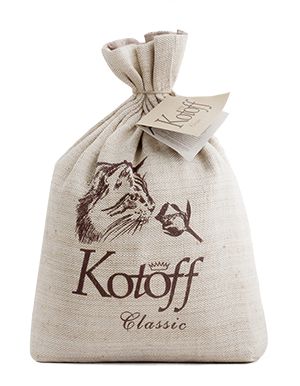 Наполнитель Kotoff Classic комкующийся, холщовый мешок 5 кг