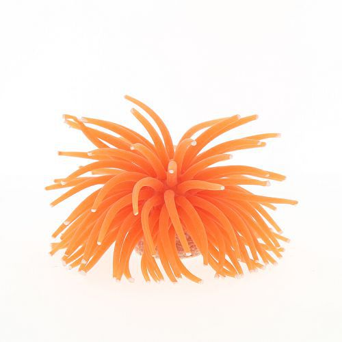 Коралл VITALITY на керамической основе, силикон, оранжевый, 13х13х10 см (RT172LOR)